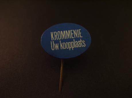 Krommenie( gemeente Zaanstad) Uw koopplaats( slogan Middenstand) blauw